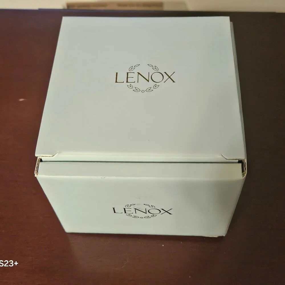 RARE NIB LENOX BUTTERFLY FLOWER SPRIG & VINE NAVY BLUE GOLD FIGURAL BOWL & STAND